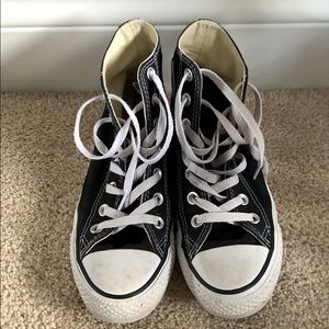 Black high top converse